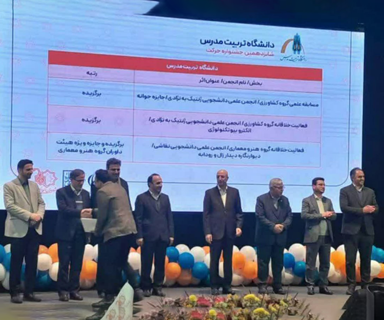 درخشش دانشگاه تربیت مدرس در شانزدهمین دوره جشنواره بین‌المللی حرکت