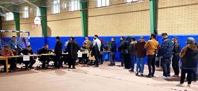 حضور پرشور دانشگاهیان در شعبه اخذ رأی دانشگاه تربیت مدرس